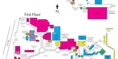 Карта гатэля harrah's ў Лас-Вегасе