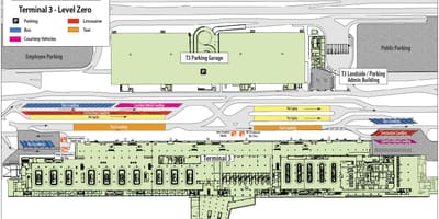 Лас-Вегас, аэрапорт тэрмінал 3 карта